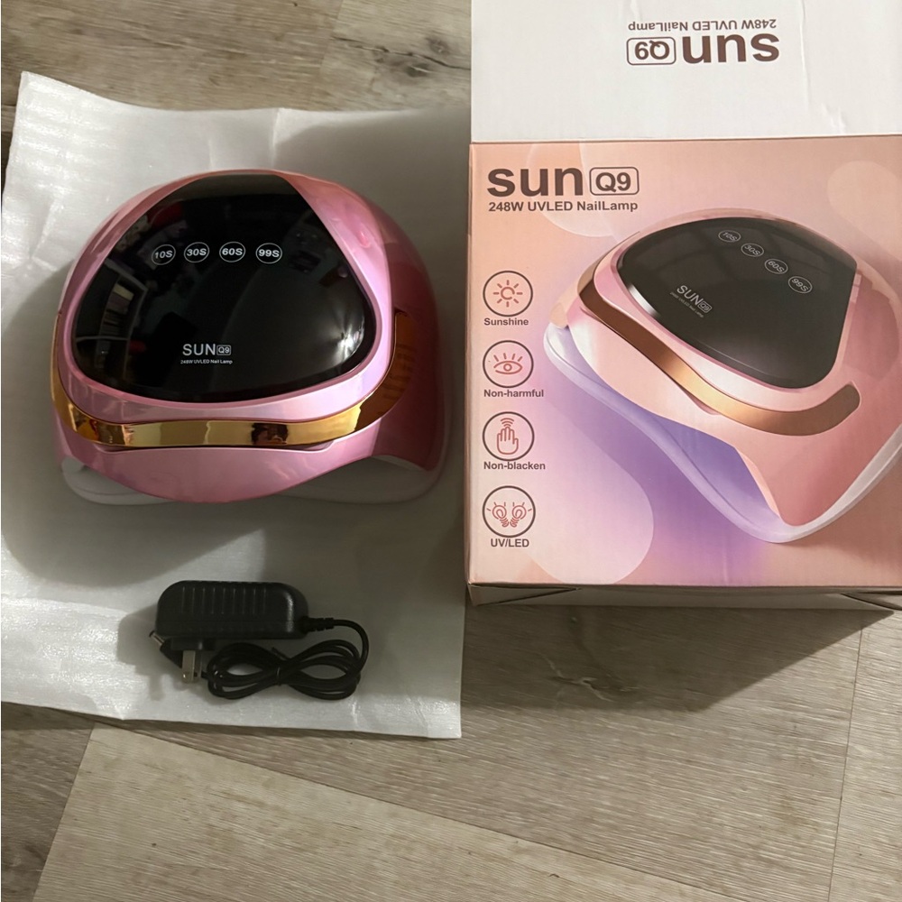 SUN 9X UV LED Nail Lamp in Pink and Black